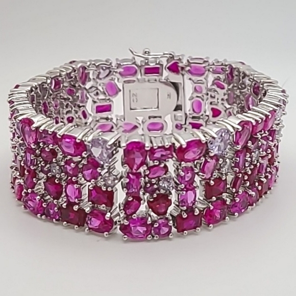 Rare Charles Winston Ultra Glam .925 Bracelet Tennis 7.5
